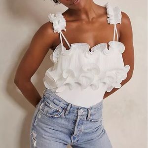 Free People for the Frill if It Bodysuit - White